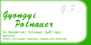 gyongyi polnauer business card